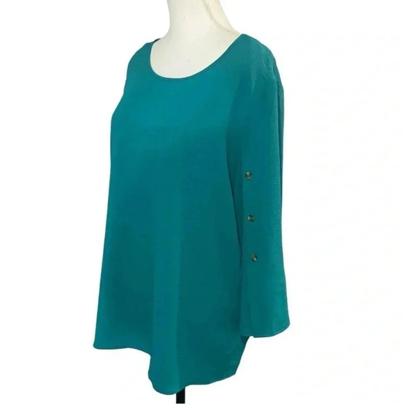 Counterparts size XL turquoise green pullover blouse NWT - Picture 1 of 12